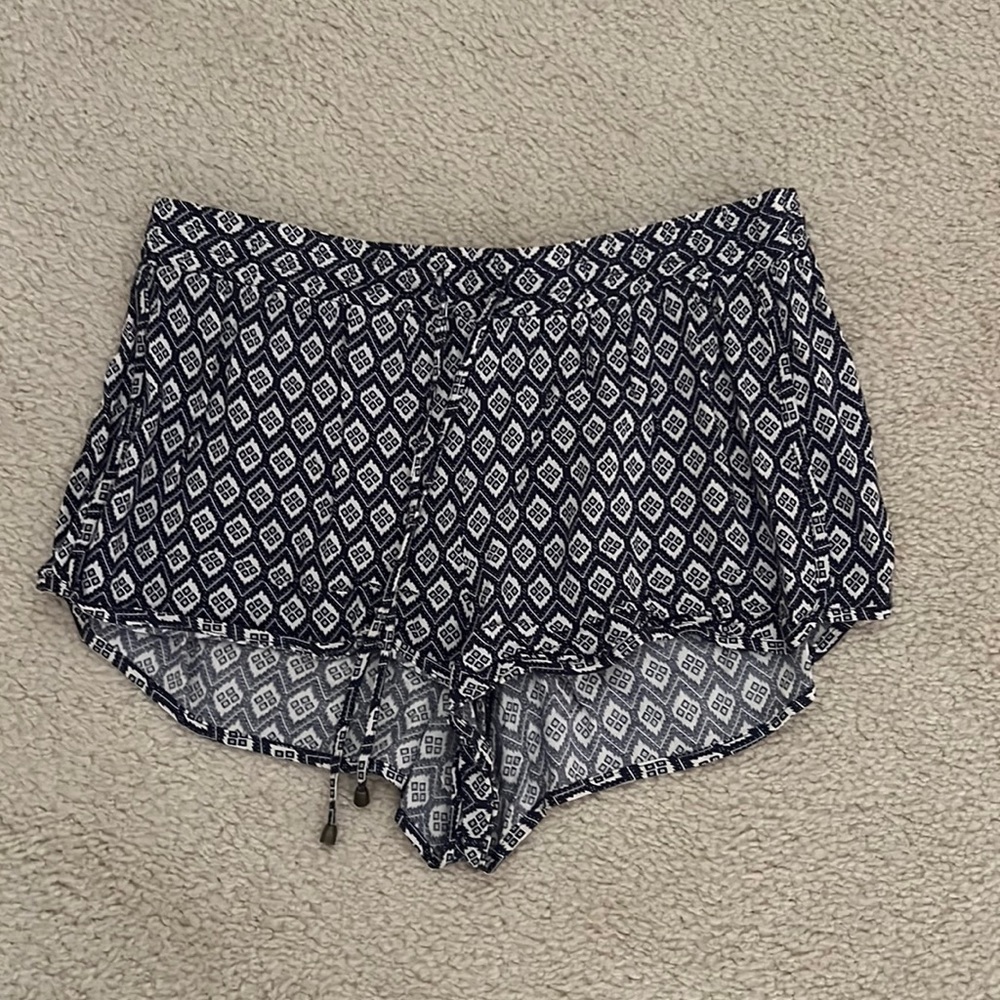 Forever 21 blue and white designed shorts.